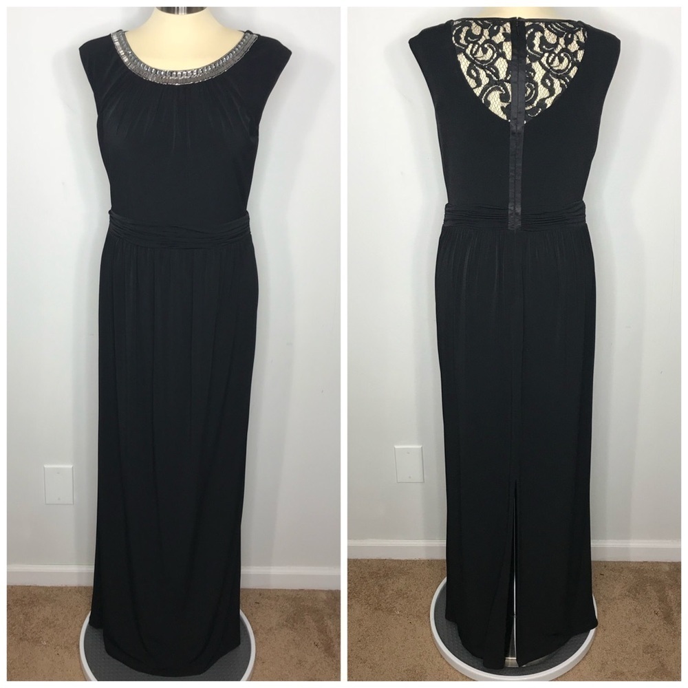 Ellen Tracy Black Beaded Gown